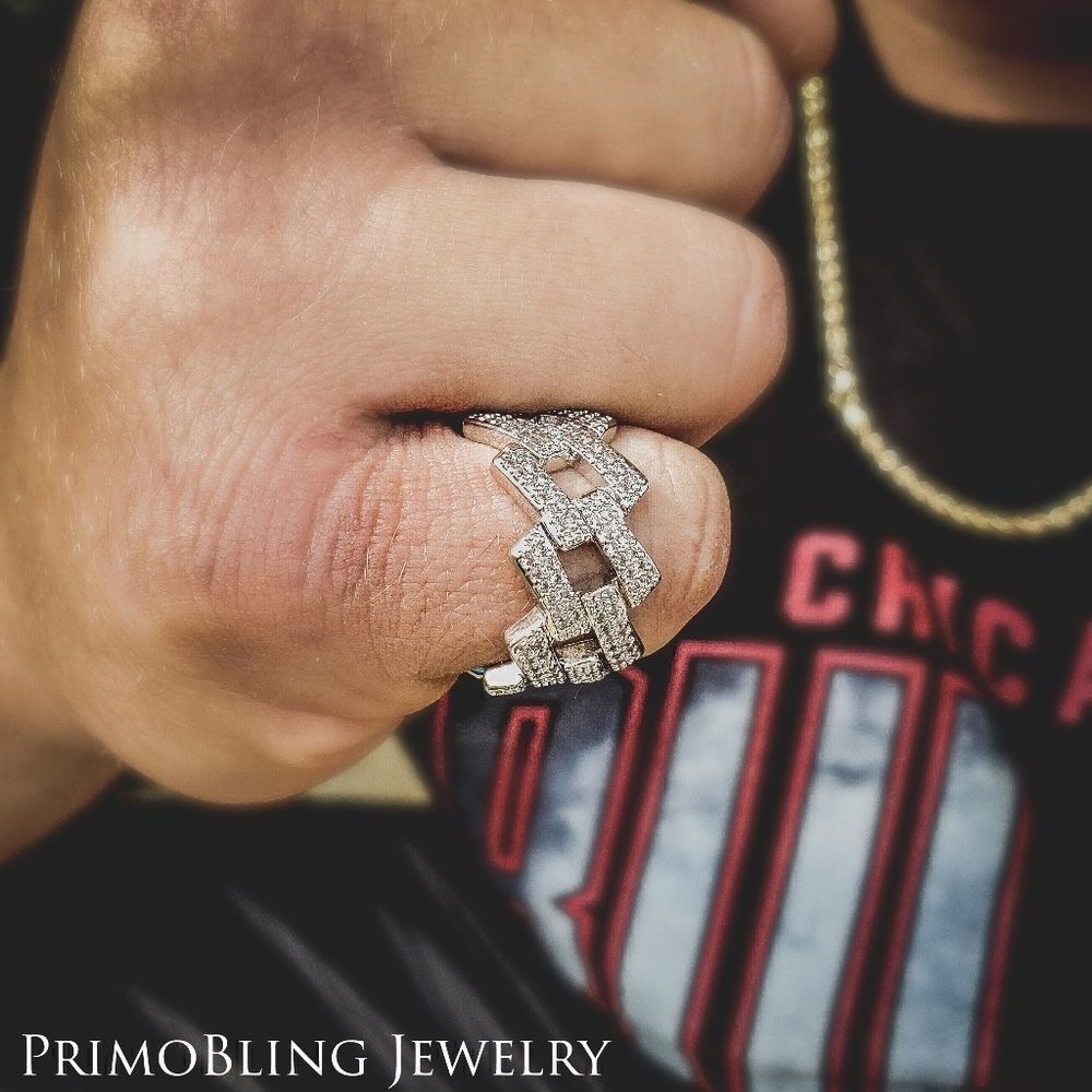 Sharp Cuban Link Ring - Picture 4 of 4
